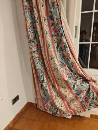 2 juegos de cortinas(cuatro hojas) visillos a jueg