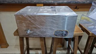 Mesa caliente de acero inoxidable baño maria