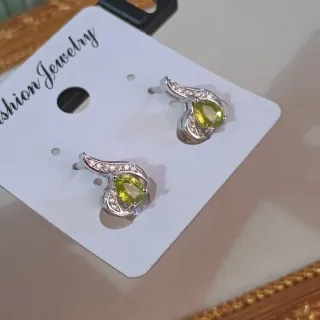 Pendientes Peridoto Plata