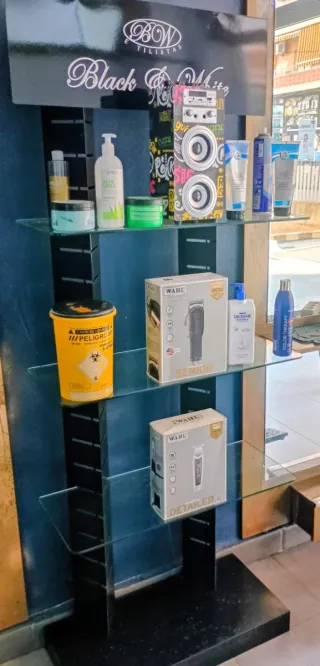 Sillón Barbería Negro Cuero