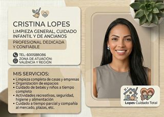 Trabajo con limpieza y niñera.