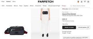 Gucci – Riñonera GG Supreme – Negro/Rojo