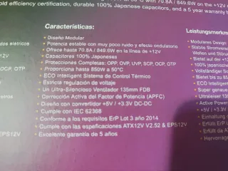 EVGA 850 GQ Semimodular Fuente de Alimentación