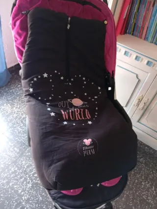 Carro de bebé Salvo Baby rosa y negro