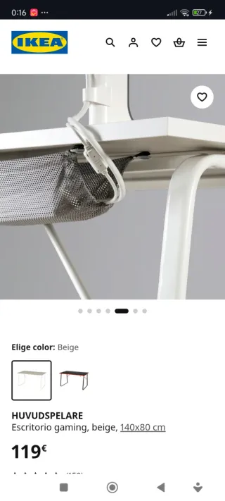 Mesa de oficina gris y blanca