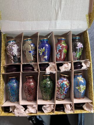 Box 10 Vasetti Cloisonné Diversi Modelli