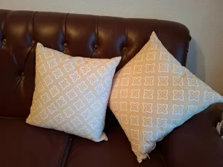 2 Cojines Amarillo mostaza