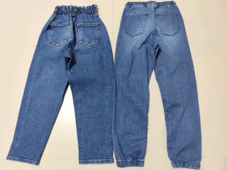 Lote de 2 Calças de Ganga Largas Menina (8 anos)