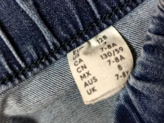 Lote de 2 Calças de Ganga Largas Menina (8 anos)