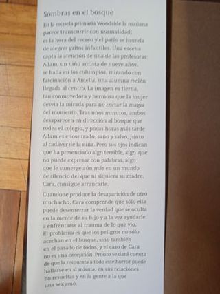 'Sombras en el bosque' (Novela sobre autismo)