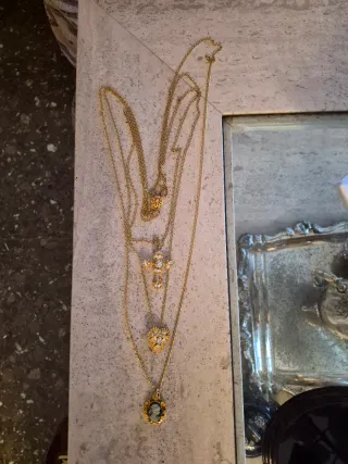 Relicario Fallera Cruz Corazón Cameo Oro