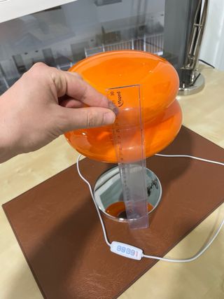 Lámpara Naranja Vintage Vidrio y Metal