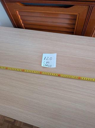 Escritorio madera con cajones y hueco