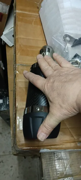 Tubo de escape carbono universal moto