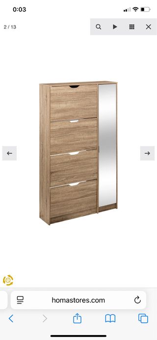 Zapatero Homa Madera Marrón