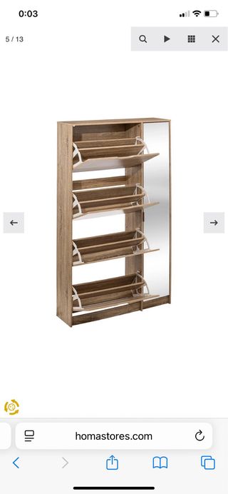 Zapatero Homa Madera Marrón