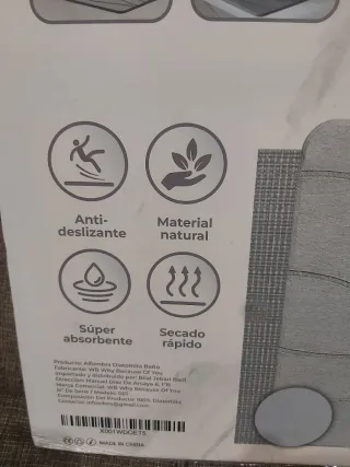 Alfombra Baño Diatomita Rápida Absorción