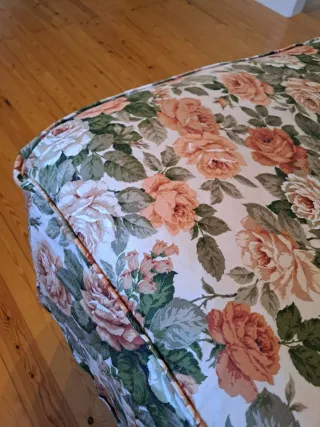 Tela de raso vintage floral