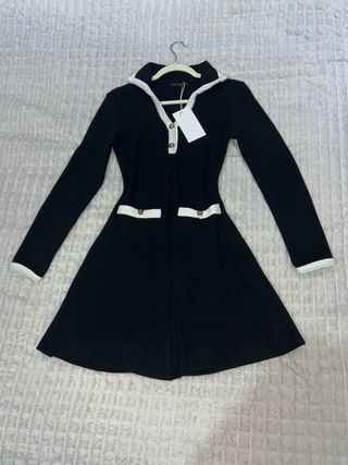 Vestido Zara Negro y Blanco