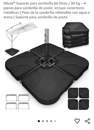Sombrilla Terraza Exterior LED Solar Ø250cm