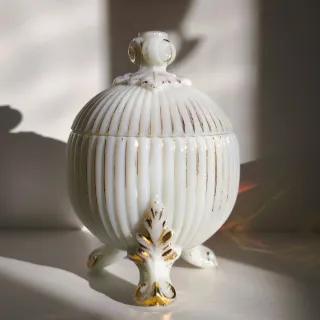 Azucarero Cristal Opalina Portieux 1907