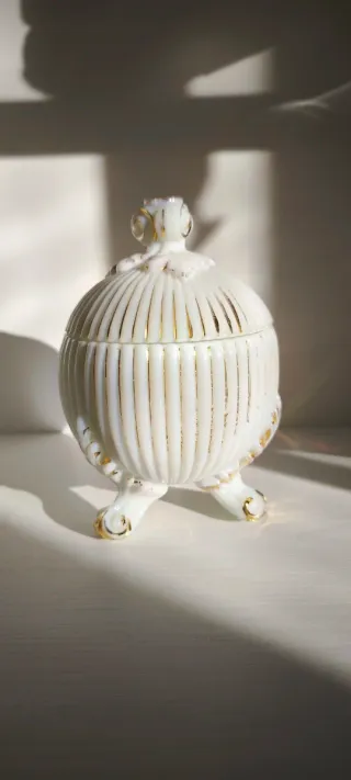 Azucarero Cristal Opalina Portieux 1907