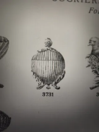 Azucarero Cristal Opalina Portieux 1907