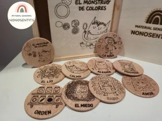 Discos de Madera El Monstruo de Colores