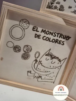 Discos de Madera El Monstruo de Colores