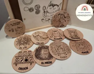 Discos de Madera El Monstruo de Colores