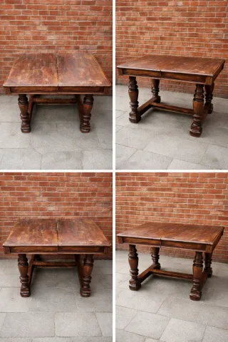 Antigua mesa comedor estilo historicismo