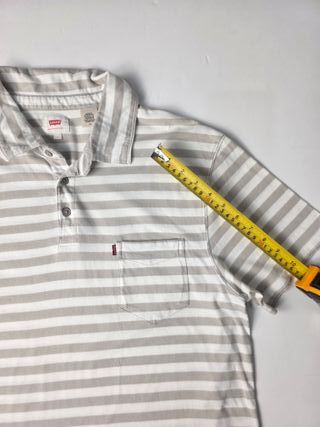 Levi’s Vintage Striped Polo Shirt Beige White Shor