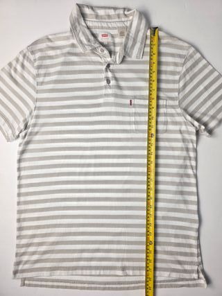 Levi’s Vintage Striped Polo Shirt Beige White Shor