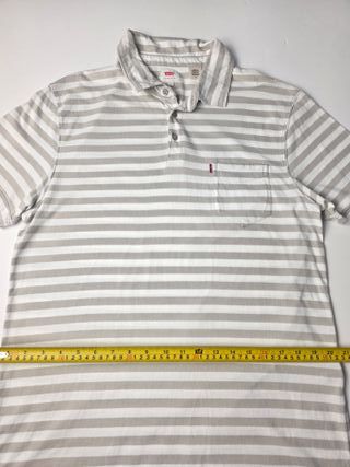 Levi’s Vintage Striped Polo Shirt Beige White Shor