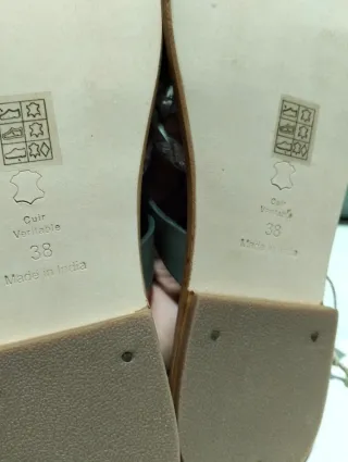 Sandalias Kalank Talla 38 Gris y Plateado