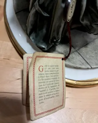 Figura Capodimonte Hombres Jugando Cartas