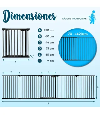 Sbarra di sicurezza per bambini/animali domestici