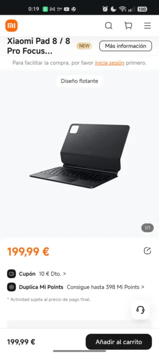Custodia con tastiera Xiaomi Focus Keyboard