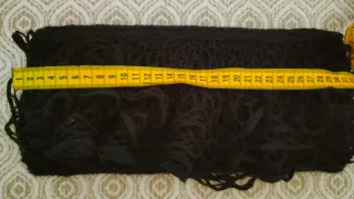 Cartera de mano artesanal negra