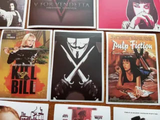 20 Pegatinas de Películas de Acción