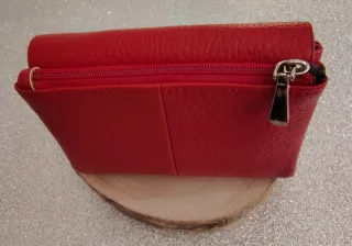 Billetero elegante cuero PU rojo