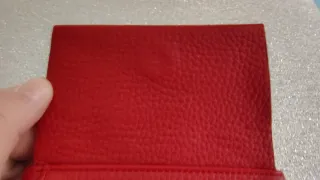 Billetero elegante cuero PU rojo