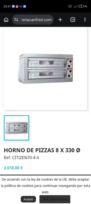 Horno profesional acero inoxidable escuxo ofertas