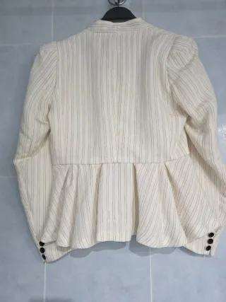 Blazer Peplum Zara Talla XL Rayas