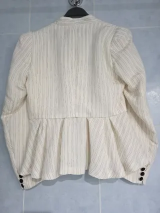 Blazer Peplum Zara Talla XL Rayas