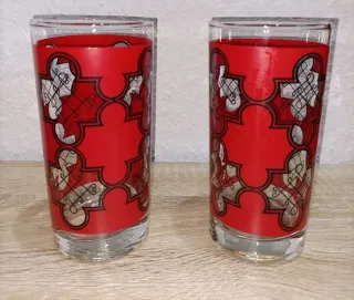 Juego 2 vasos Vintage diseño retro