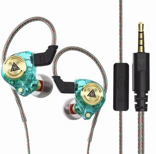 Auriculares Gaming Transparentes Dorados