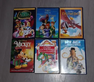 Lote de 6 Películas en DVD Disney y Ice Age