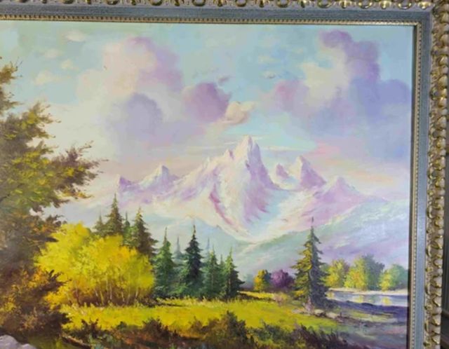 RAFAEL FERNANDEZ DE SOTO GRAN OLEO PAISAJE MONTAÑA