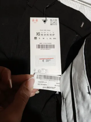 Pantalón Zara Wide Leg Negro